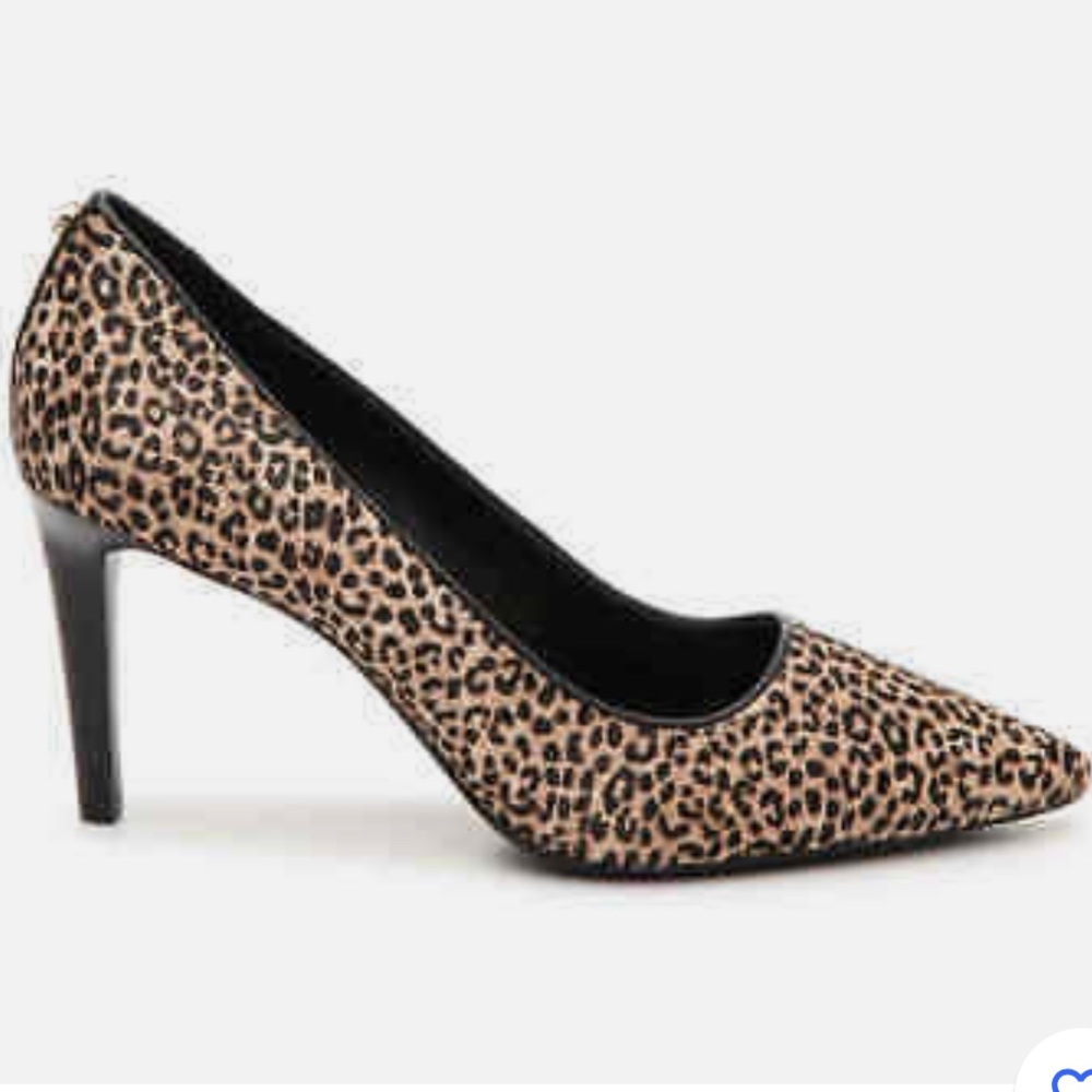 Michael Kors Dorothy Flex Pump Printed Haircalf DK Camel Size 9